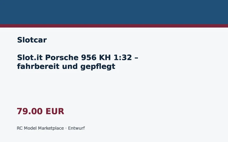 Slot.it Porsche 956 KH 1:32 – fahrbereit und gepflegt