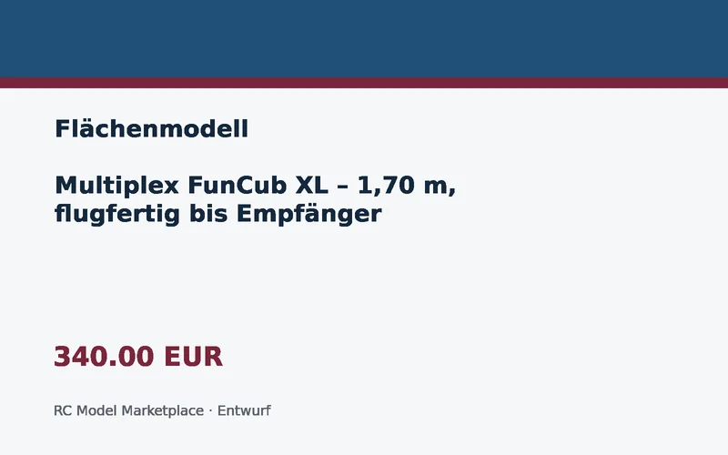 Multiplex FunCub XL – 1,70 m, flugfertig bis Empfänger