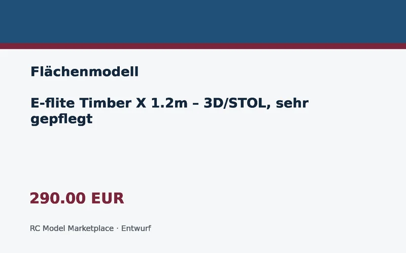 E-flite Timber X 1.2m – 3D/STOL, sehr gepflegt
