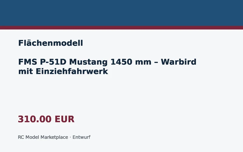 FMS P-51D Mustang 1450 mm – Warbird mit Einziehfahrwerk